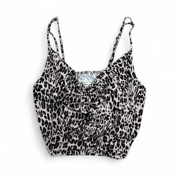 Urban Outfitters‎ Leopard Print Tank Top Crop Cowl Neck Small - Picture 1 of 3